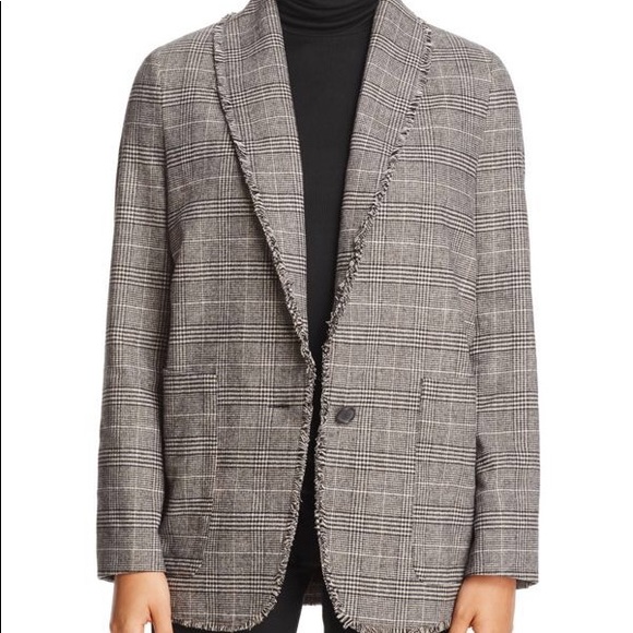 Joie Jemora Blazer Plaid Medium - Picture 2 of 8